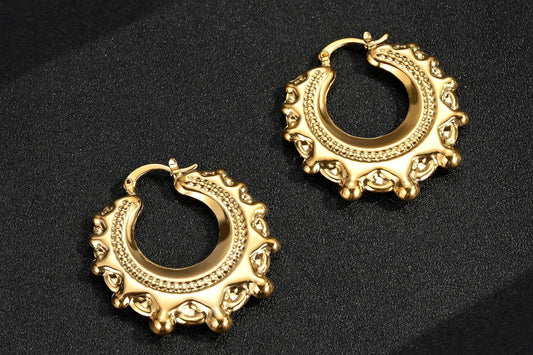 Neue runde kreolische Gypsy-Ohrringe – erhältlich in 20 mm und 40 mm