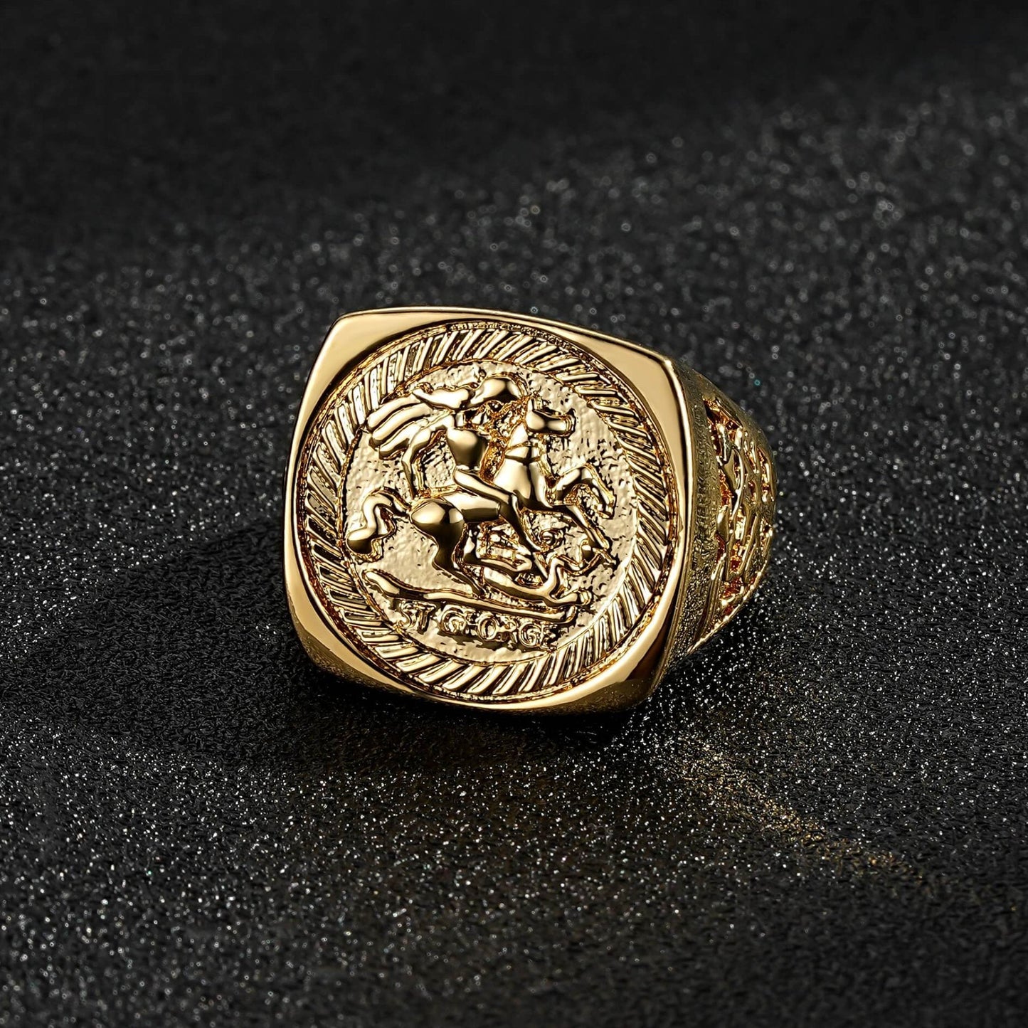 Goldener Drachentöter-Souverän-Ring, Größe R/V